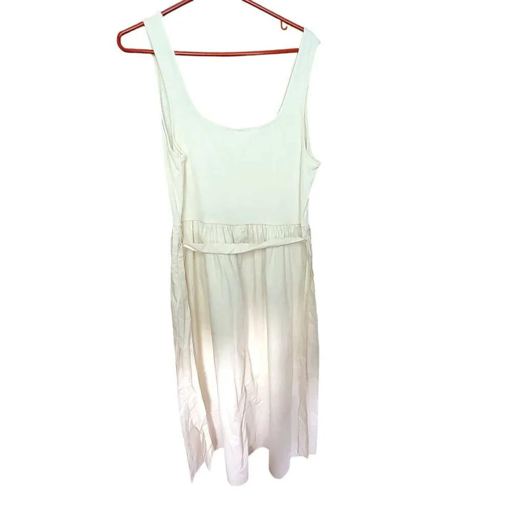 Who What Wear Womens XL White Sleeveless Dress Lower: 100% Cotton - Picture 8 of 12
